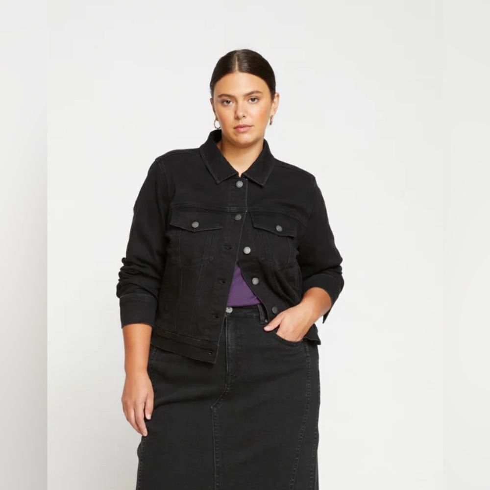 Universal standard kelsey denim jacket black